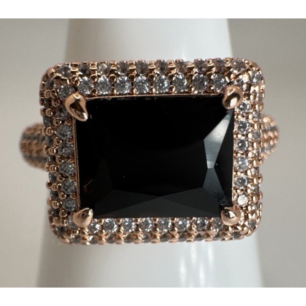 Bomb Party Ring Size 7 RG37056 Windswept Wishes Black Onyx Rose Gold